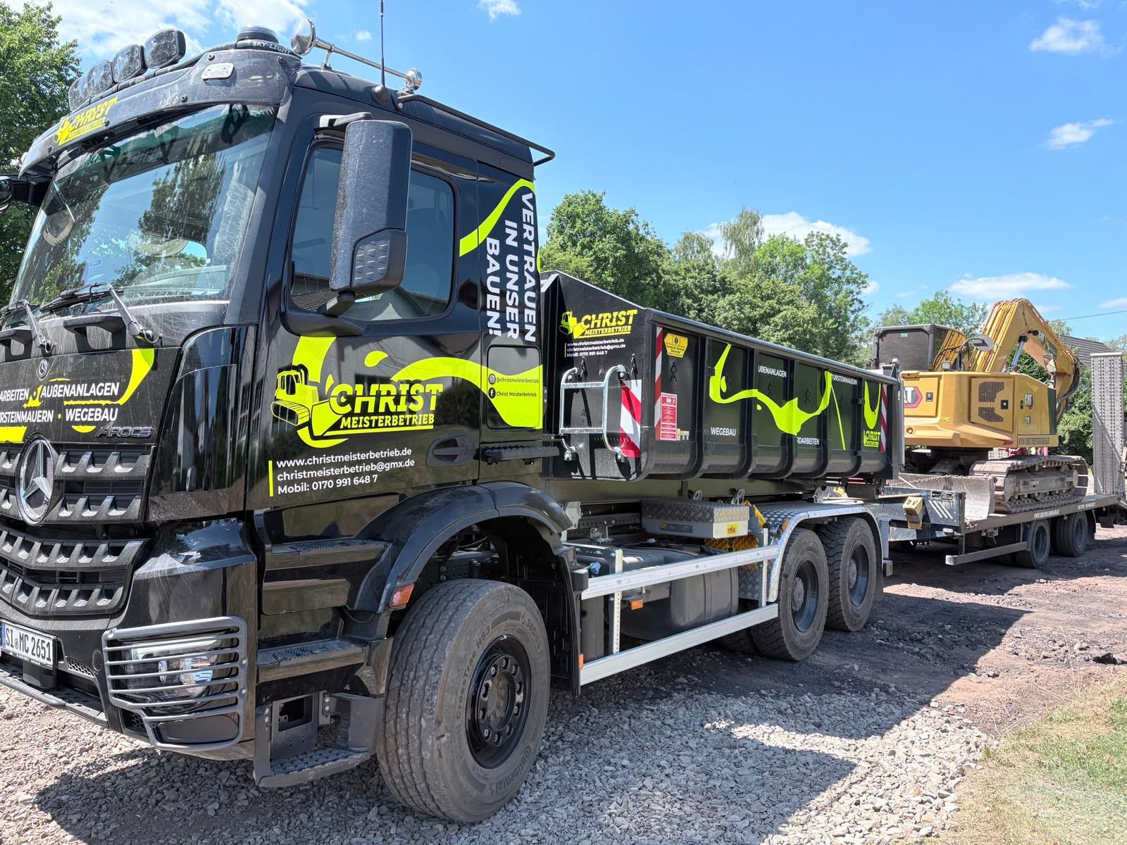 Lkw-Beschriftung für Christ Meisterbetrieb, umgesetzt von Nerodesign