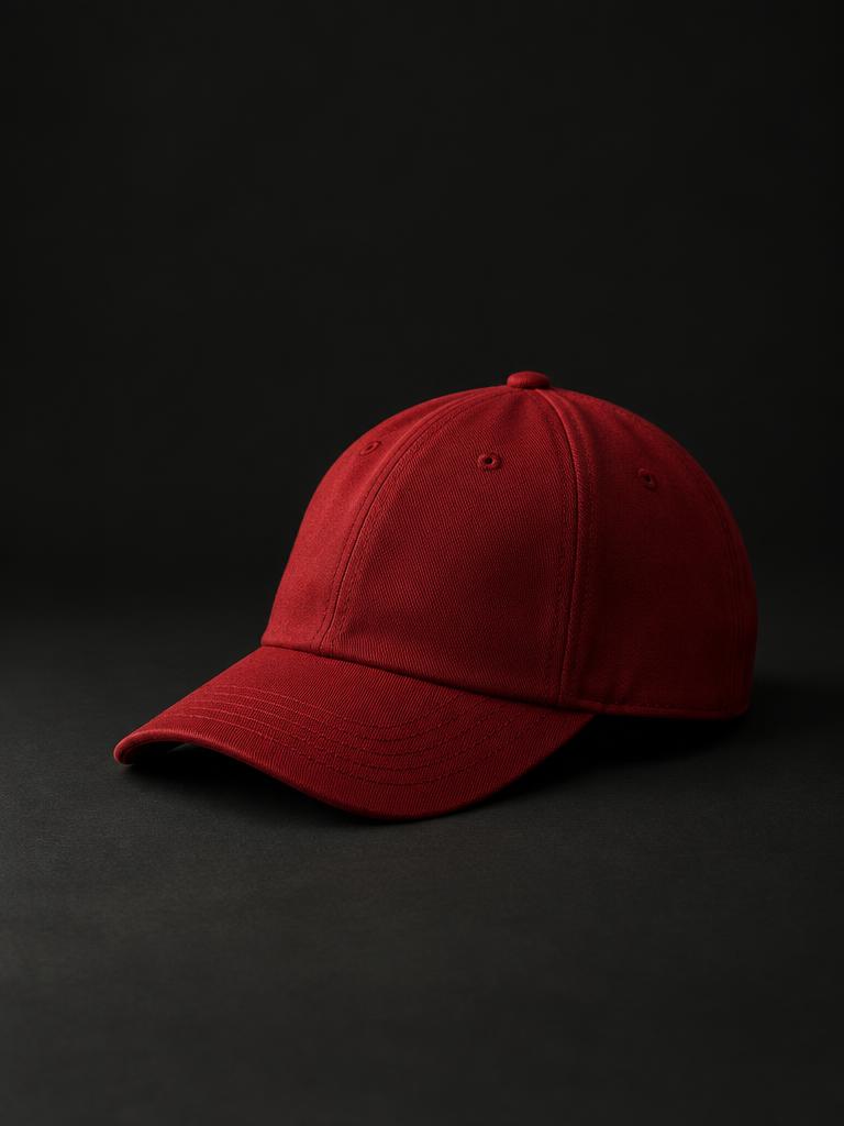 Rote Cap für individuelle Textilveredelung