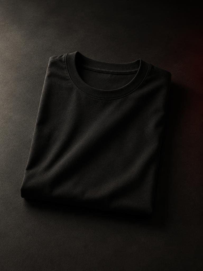Schwarzes T-Shirt für individuelle Textilveredelung