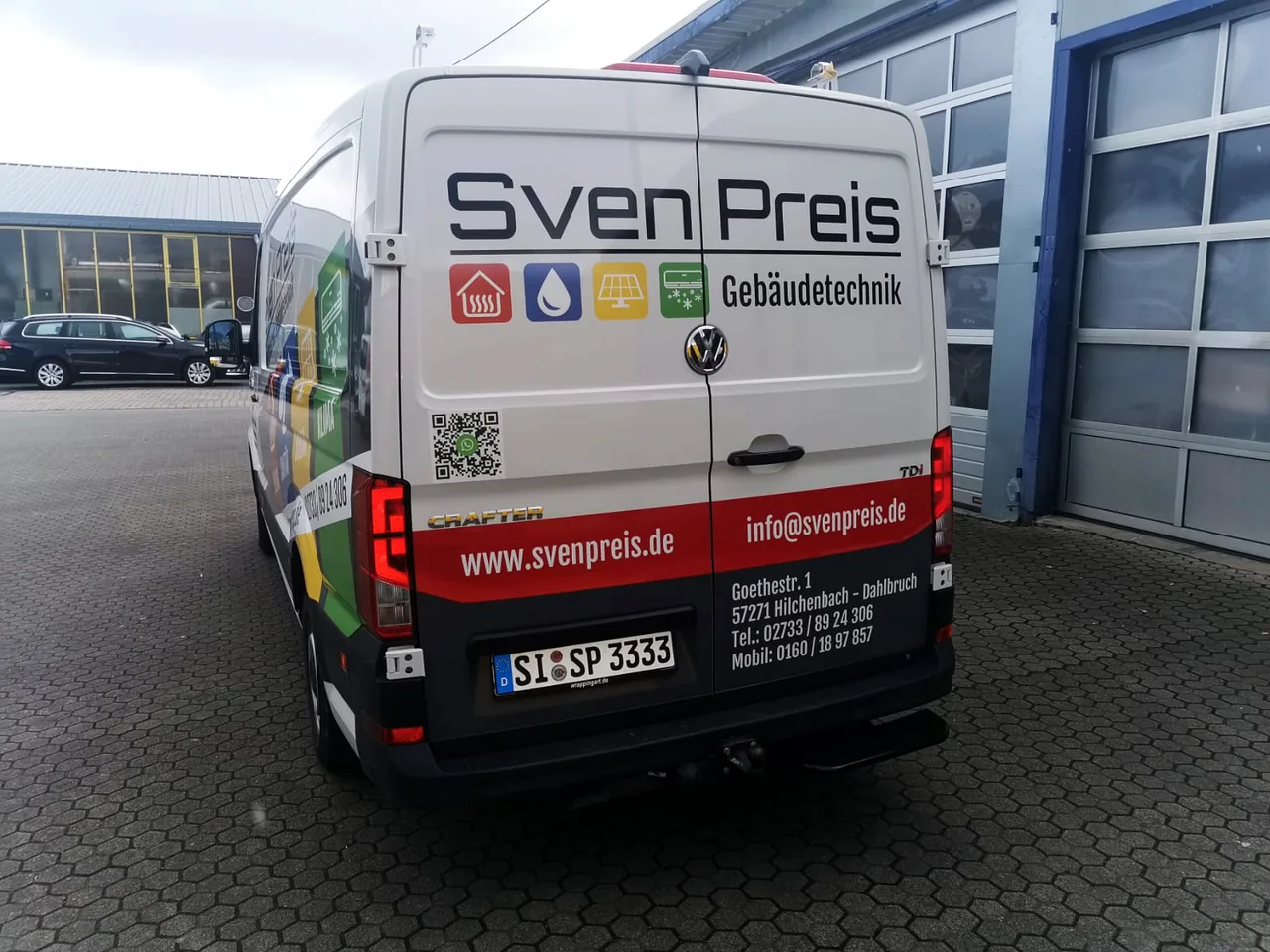 Fahrzeugbeschriftung für Sven Preis – Gebäudetechnik, umgesetzt von Nerodesign – Ansicht 4
