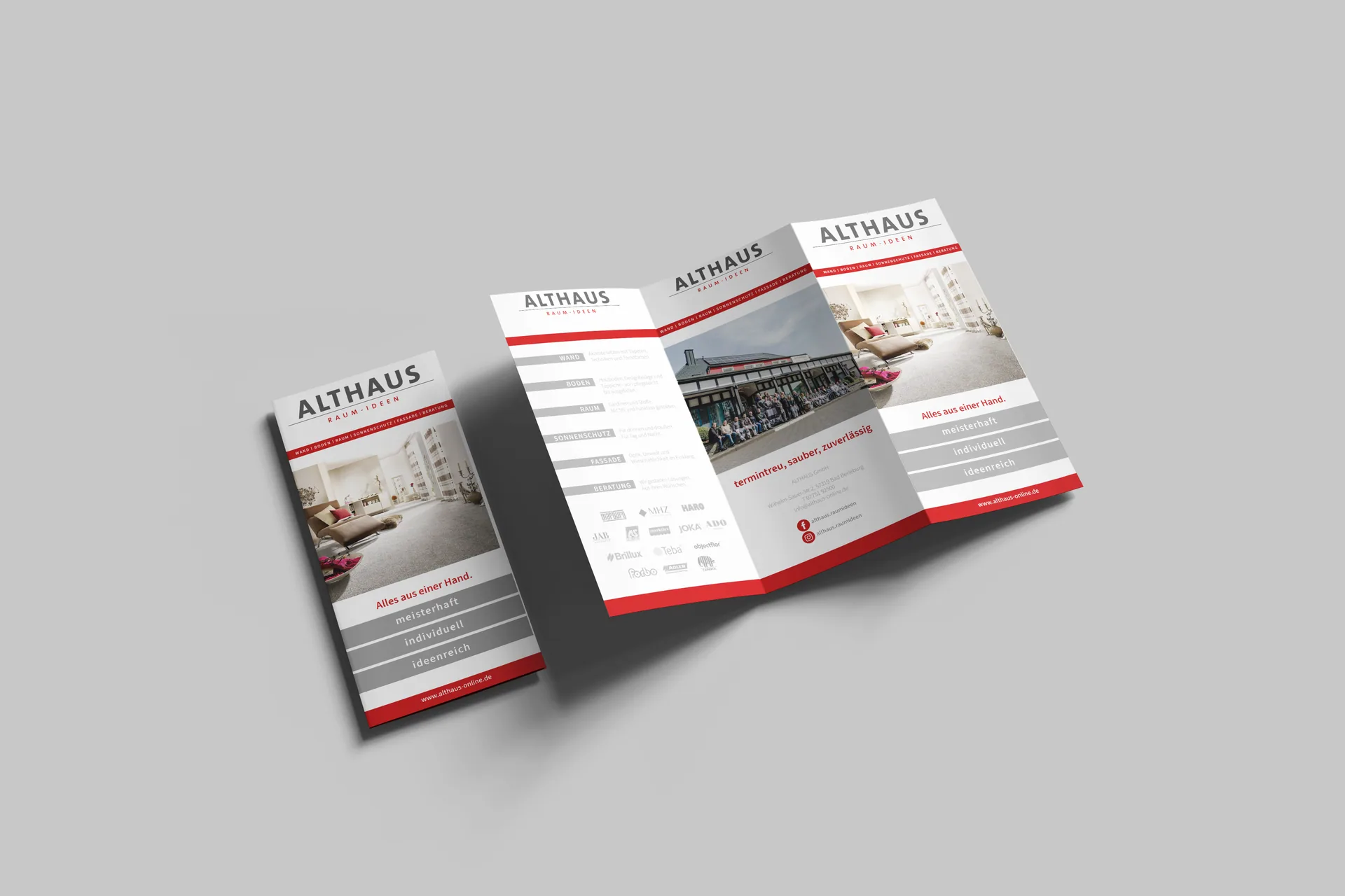 Print Design für Althaus, umgesetzt von Nerodesign – Ansicht 1