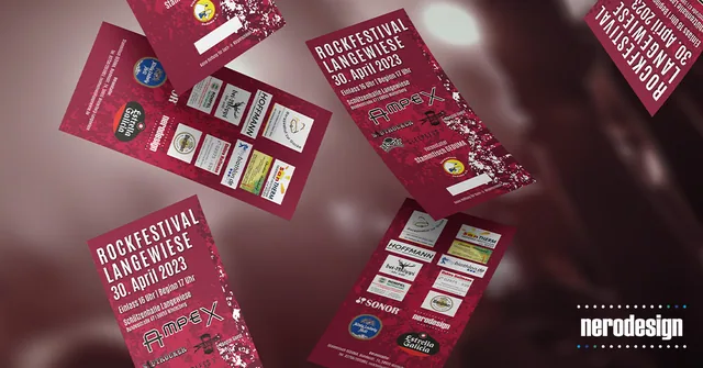 Print Design für Rockfestival Langewiese, umgesetzt von Nerodesign – Ansicht 2