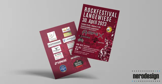 Print Design für Rockfestival Langewiese, umgesetzt von Nerodesign – Ansicht 3