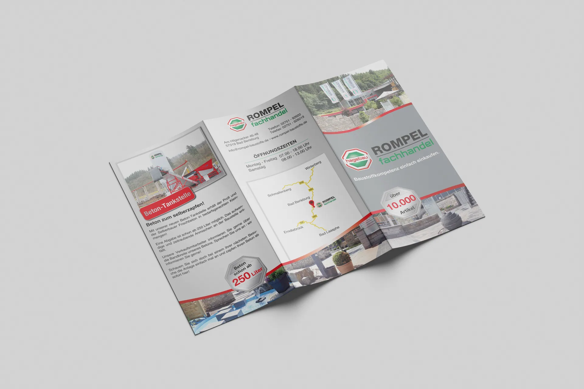 Print Design für Rompel Baustoffe GmbH, umgesetzt von Nerodesign – Ansicht 5