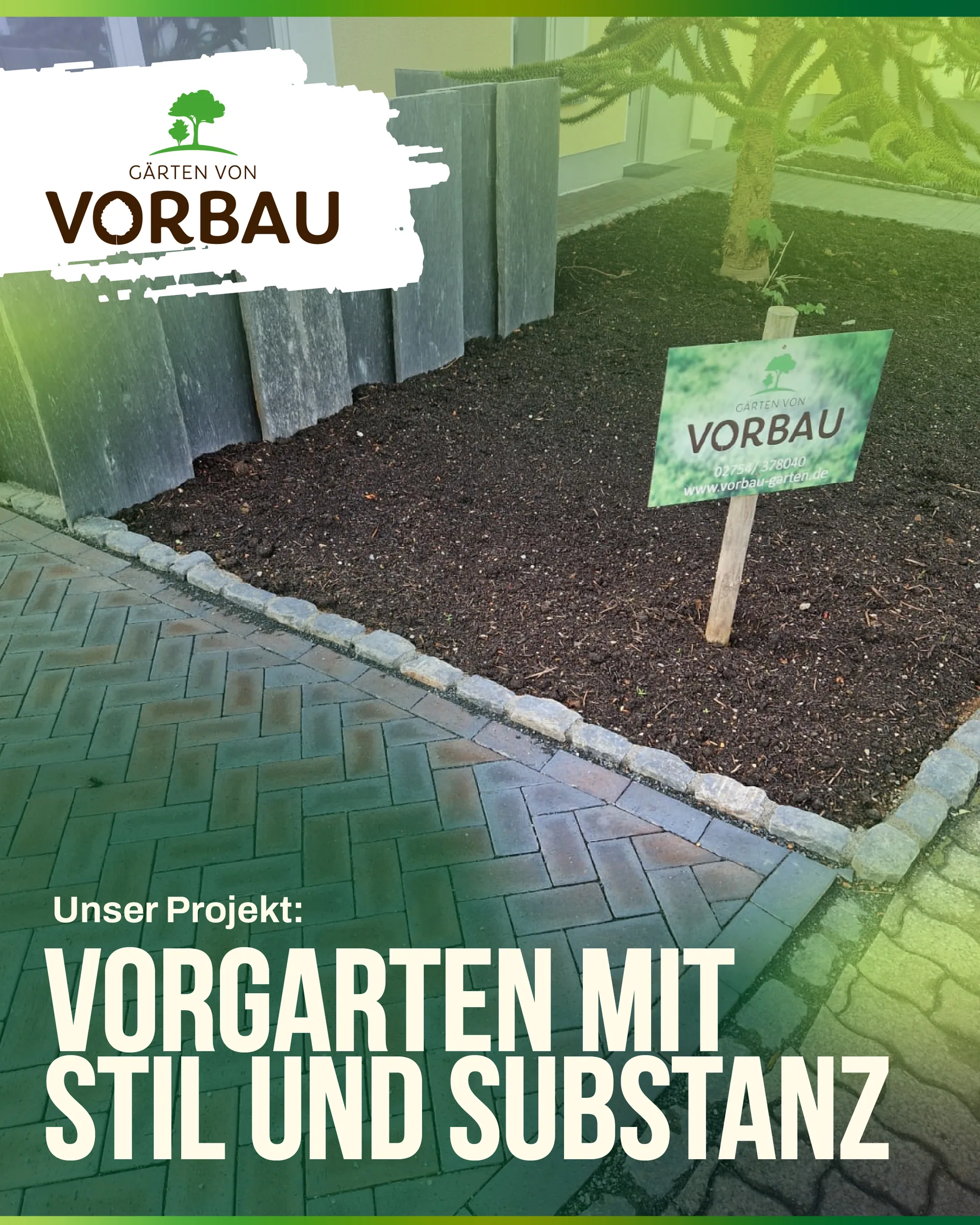 Social-Media-Gestaltung für Gärten von Vorbau, umgesetzt von Nerodesign – Ansicht 3