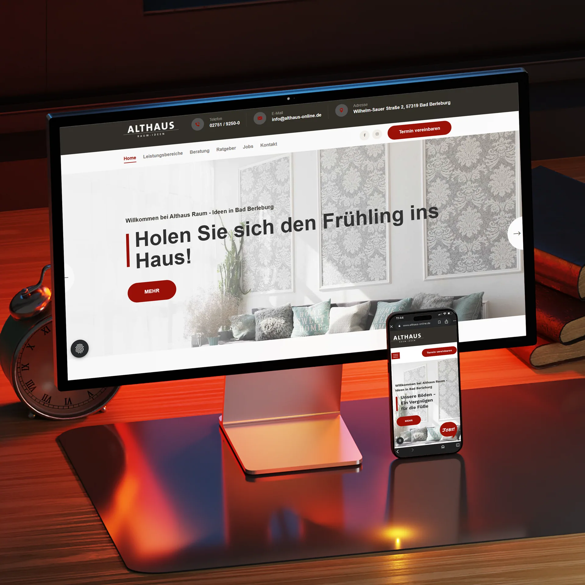 Webdesign für Althaus online, umgesetzt von Nerodesign – Ansicht 1