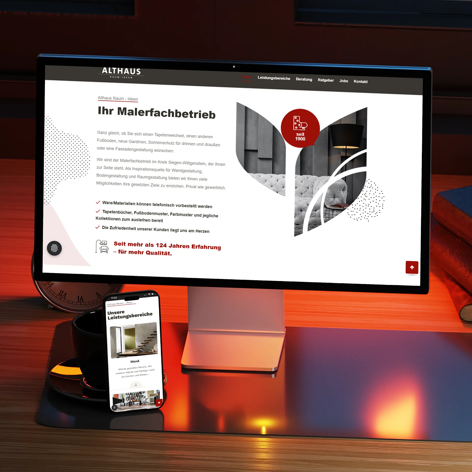 Webdesign für Althaus online, umgesetzt von Nerodesign – Ansicht 2