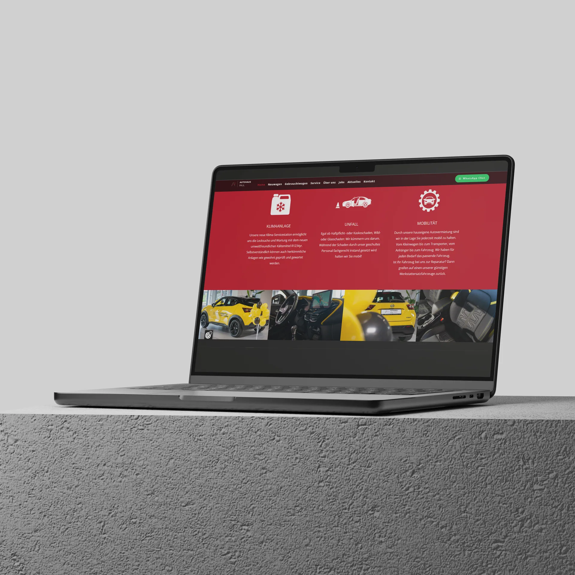 Webdesign für Autohaus Paul Vertriebs GmbH & Co. KG, umgesetzt von Nerodesign – Ansicht 2