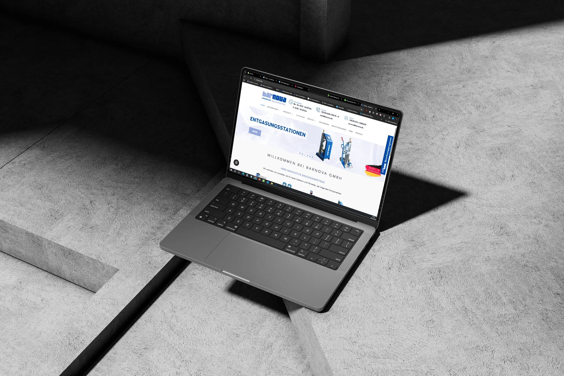 Webdesign für Barnova GmbH, umgesetzt von Nerodesign – Ansicht 2