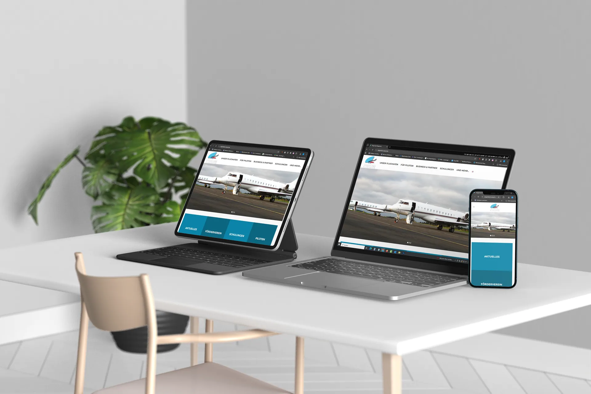 Webdesign für Siegerland-Flughafen, umgesetzt von Nerodesign – Ansicht 2