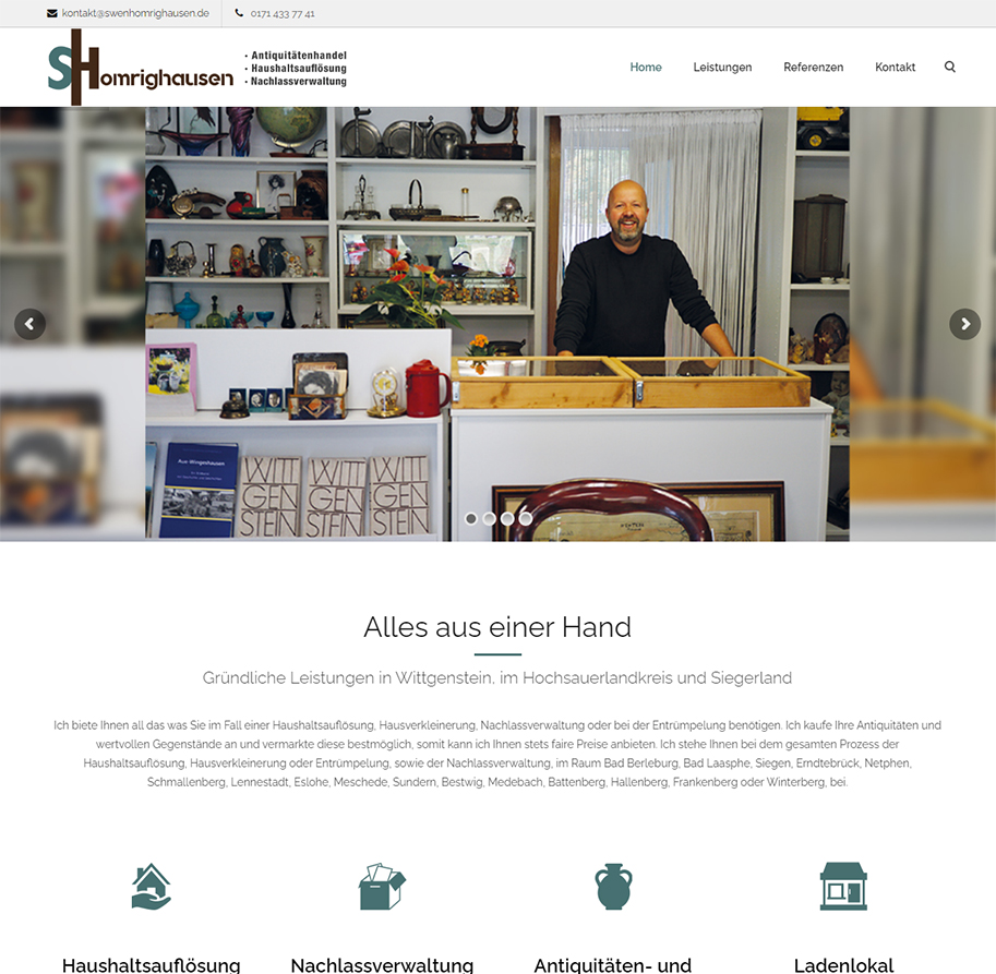 Swen Homrighausen Webseite
